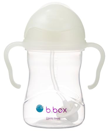 b.box Tazza con Cannuccia | Bicchiere con Cannuccia Bambino | Coperchio Scorrevole, Cannuccia Ponderata, Antigoccia e Ergonomica | Senza BPA, Lavabile in Lavastoviglie | 6+m | 240 ml