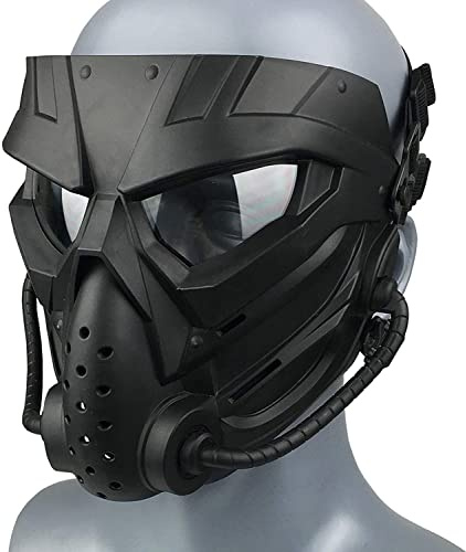 Halloween Airsoft Totenkopf Vollgesichtsmaske, für Taktik Helm Airsoft Paintball Cosplay Kostüm Party CS Spiel