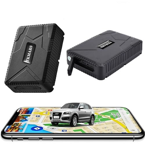 TKMARS 4G GPS Tracker Auto GPS Tracker Ohne ABO 140 Tage Standby-Zeit, 7800mah,Stark Magnetisch, Wasserdicht, Echtzeit-Tracking