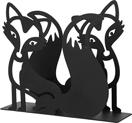 DOITOOL Kaffeefilterhalter Stehend Serviettenständer Metall Fuchs Figur Eisen Kunst Schwarz Serviettenhalter Filtertüten Ständer Papierhandtuch Halterung Küche Zuhause Hotel Restaurant Party