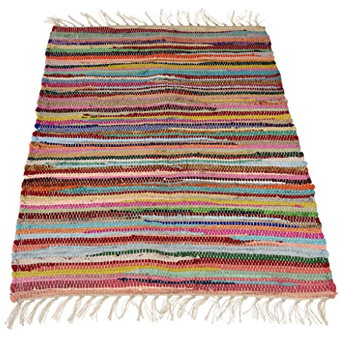 Recycled Rag Rug (90 x 60 cm)