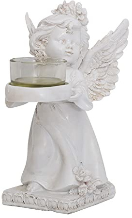 Engel Teelicht Kerzenhalter, Flügel Engel Figuren Engel Figur Statue mit Teelicht Votivhalter für Zuhause Hochzeit Tafelaufsatz Jahrestag Brautparty Geburtstag Taufe Dekor