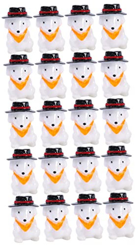 Abaodam 20st Welpen-Miniatur-Statue Mikrolandschaftsornament Hunde Kuchendeckel Für Welpen Rentier-Figur Cartoon-welpe Zubehör Für Feengärten Baby Harz Dekorationen Büro Armaturenbrett