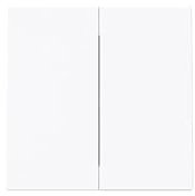 Tecla doble interruptor-conmutador Serie Alba de Niessen - Blanco Brillo