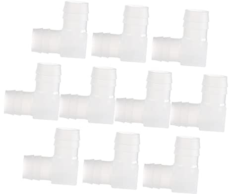 Angoily 10pcs l Shaped Plastic Joint Hose Connector Hose Fitting Accessory for Water Tube Repair