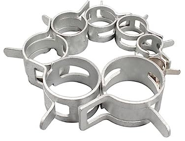 UPKOCH Metall Federklemmen 160 Stück Elastische Schlauchschellen Silber Übersichtlich Sortiert für Wasserleitung und Luftschlauch