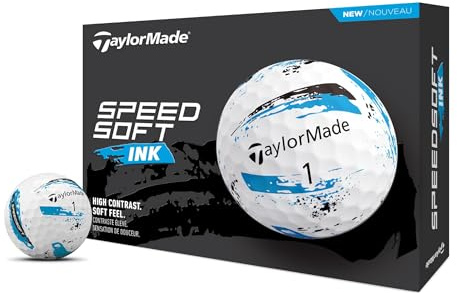 TaylorMade SpeedSoft Ink Golfbälle für Herren, Blau
