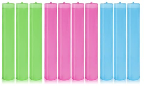 Anstore Reusable Ice Sticks, 10PCS Colourful Ice Cubes Perfect for Drinks Freezer, Lunch Bags, Water, Whiskey, Cocktail and Other