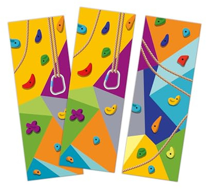Minkocards 12 Lesezeichen Klettern Bouldern Mitgebsel für Kindergeburtstag Mädchen Jungen Gastgeschenke für Mädchengeburtstag Jungsgeburtstag Mädchengeburtstag Jungengeburtstag