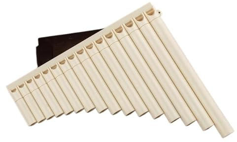 Panflöte Instrument Panflöte 16 Röhren In C-Tonart Für Anfänger Einsteiger Profi-Panflöte Mit Doppeltem Verwendungszweck Beige