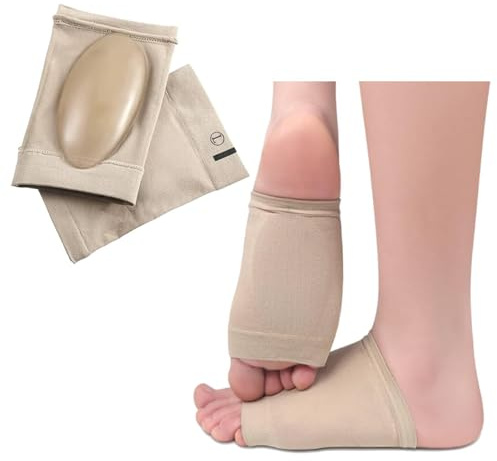 MEMNUN Fußgewölbestütze, 1 Paar Unisex-Kissen Schuh Einlegesohlen Pads Orthese gefallene Bögen Schmerzlinderung Pads für Füße Spreizfußbandage mit Pelotte(Grau, Einheitsgröße)