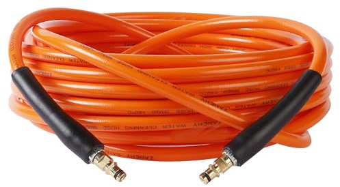 20M Hochdruckreiniger Ersatzschlauch für Kärcher K2 K3 K4 K5 K6 K7 Serie Verlängerungsschlauch Abflussreinigungsset Fitting Schnellverbinder Blau 180 bar Orange