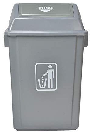 ASumPio Contenedor De Basura Comercial para Exteriores, De Plástico, con Tapa Abatible, para Uso Sanitario, Hotelero, Comunitario, con 4 Modelos Opcionales,Gray-100L