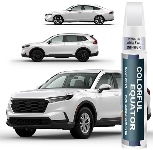 Platinum White Pearl(NH-883P) Touch Up Paint Compatible with Honda, Car Paint Pen Scratch Repair Two-In-One Touch Up Paint, Premium Car Scratch Remover for Deep Scratches
