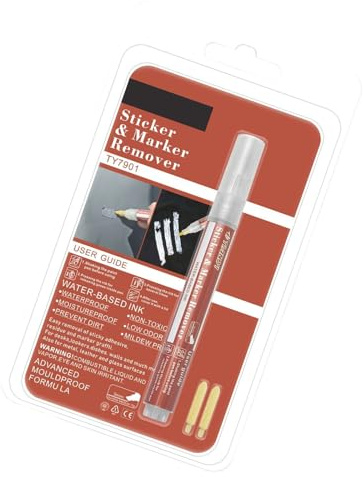 Bolígrafo removedor de adhesivo para quitar etiquetas, cinta adhesiva en escritorio, puerta, pared, vidrio, metal, cuero, removedor de adhesivo fuerte para calcomanías de pared de coche