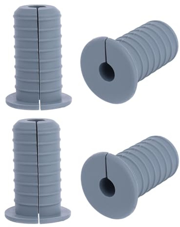 4pcs 3/4 Inch Cable Grommets for Starlink, Anti-Slip Cable Routing Kit | Split Wall Hole Pass Through Bushing Grommet for Ethernet/TV Wires Waterproof Cord Protection Accessories(19mm Dia, Gray)