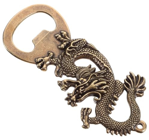 Apribottiglie a Forma di Drago in Ottone, Oro, Manuale