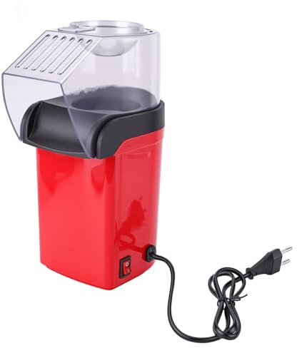 EMUKOEP Machine à Pop-corn à Air Chaud, Machine à Pop-corn électrique, Machine à Pop-corn Rapide, Machine Compacte pour un Usage Domestique, pour les Soirées Cinéma (Prise UE (220-240 V))