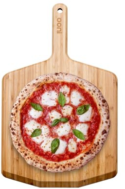 Ooni Pizzaschieber Holz (30 cm) aus Bambus – Hochwertiger Ooni Pizzaschieber & Servierbrett – Pizzabrett & Pizzaschaufel für Pizzaöfen - Pizzaofen Zubehör