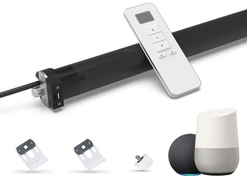 Smart WiFi Roller Shade Motor, Heavy Duty Electric Blind Motorization Kit, Compatible with Alexa & Google Home, 6N.m/10N.m Motorized Blinds Kit (6.0 N.m Motor Suitable for Φ47mm (1.85) Groove Tube)
