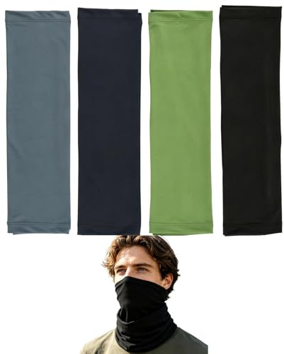 Multifunktionstücher Set 4 Stück – Winddichte, Atmungsaktive Neck Gaiter für Herren & Damen, Halstuch mit UV-Schutz, Elastisch & Schnelltrocknend –zum Laufen, Wandern