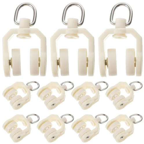 30 pezzi di rulli for tende, ruote scorrevoli in plastica e metallo, riutilizzabili, flessibili, for tende, decorazioni for la casa