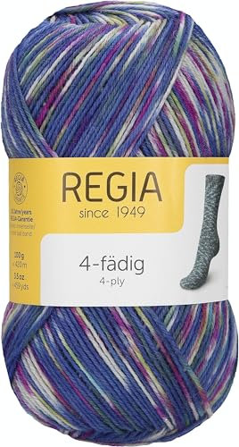 REGIA 4-fädig Color 9801269-09396 woodstock color Handstrickgarn, Sockengarn, 100g Knäuel