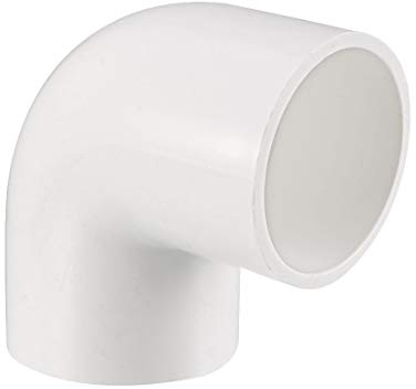 sourcing map 40mm Slip 90 Degree PVC Pipe Fitting Elbow Coupling Connector 5 Pcs
