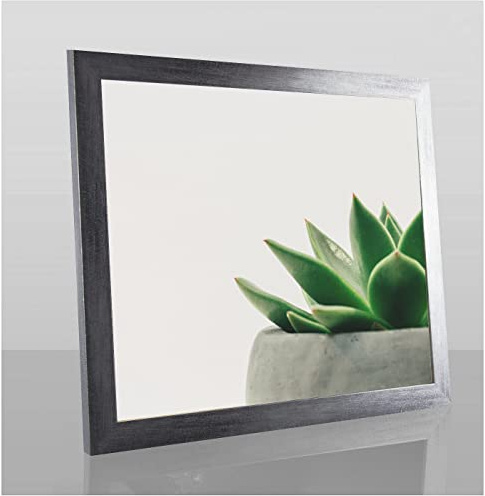 Bilderrahmen Diamond 50x70 cm Grau gewischt ideal für Diamond Painting mit 1 mm antireflex Kunstglas