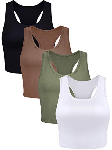 Geyoga Damen Casual Crop (4er Pack)