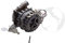 Motore pompa acqua per lavastoviglie (Originale Beko) 220V con condensatore, codice: 1740703500/1740704500