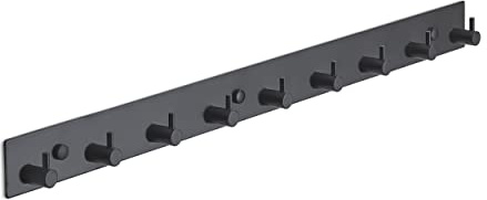Brute Strength – Hakenleiste aus Edelstahl – 9 Haken · 60 cm | Edelstahl-Hakenleiste und Wandgarderobe für Bad, Flur und Garderobe; für Jacken, Hüte und Taschen, Montagematerial inklusive