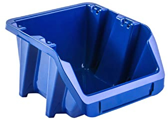Stapelboxen Set - 50 Stück Stapelbox 185 x 160 x 115 mm - Sichtbox Sichtlagerboxen Lagerbox, Blau