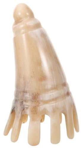 minkissy Hornkamm Horn Kamm Kopfmassage Horn Haarkamm Stein Gua Sha Massage Werkzeug Guasha Board für SPA Meridian Gesundheit Kopfhaut Massagegerät Kopfmassagegerät