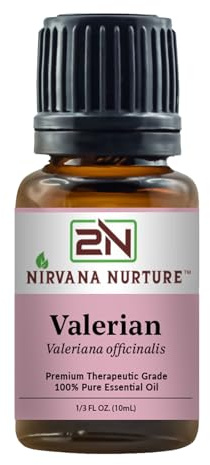 Nirvana Nurture Valerian Essential Oil, 100% Pure Undiluted, Aromatherapy Oil for Diffuser, Hair & Skin Care