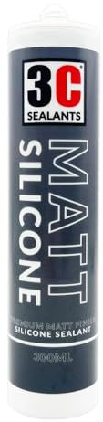 3C Sealants Matt Silicone Premium Matt Finish Sealant 300ml Matt Black
