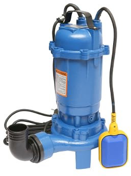 Pompa sommersa per acque sporche drenaggio con galleggiante e trituratore 750W, 250L/min, H7m, 220V