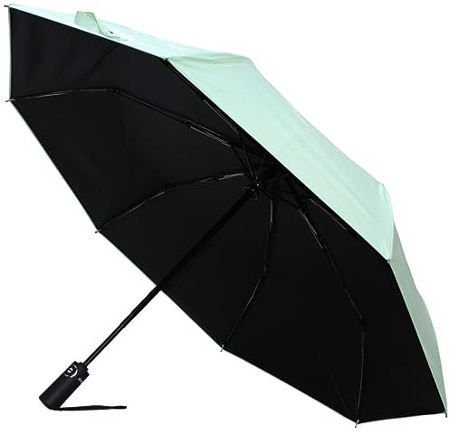 2 in 1 Sun and Rain Windproof Strong UV Umbrella - Up to UPF50+ SPF50+ Sun Umbrella - Waterproof Small Compact Folding - Best for Auto Open & Close - Men Women - Light Blue