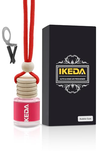 Ikeda Autoduft,Duftbaum Auto Innenraum,HäNgender Auto-Lufterfrischer,Geschenke FüR Frauen MäNner,HäNgender Lufterfrischer FüR Auto & Zuhause, Kaugummi-new,10 ml / 1 Stück