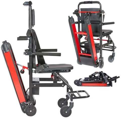 DGHKB Elektrischer Treppenliftstuhl,Treppensteig-Rollstuhl,Treppenlift,Treppensteiger Elektrisch,Treppenmobilitätshilfe,Sichere Belastung 165 Kg/373 Lbs 13ah
