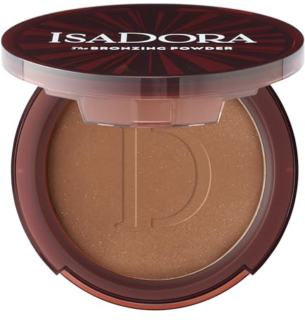 IsaDora The Bronzing Powder - gepresstes Bronzer-Puder für einen natürlich sonnengeküssten Teint mit einer aufbaubaren Formel zum Contouring – Veganes Make-up, tierversuchsfrei (43 Terracotta Bronze)