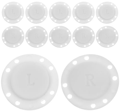 DOITOOL Knöpfe Zum Annähen, 6 Paar Weiß Knebelverschluss Magnetknöpfe Zum Annähen Knebelknöpfe, 2,6 cm Magnete Zum Kleben, Zum Annähen, Basteln, Tasche, Jacken, Druckknöpfe Zum Annähen