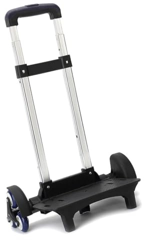 Ddujbtp Carro plegable de 6 ruedas con asa telescópica, equipaje de mano de viaje para mochilas escolares