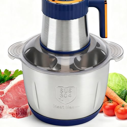 XUMIUZIY Procesador de Alimentos, Amoladora de Carne Eléctrica Segura de 500W Compacta para la Cocina (EU enchufe 220V)