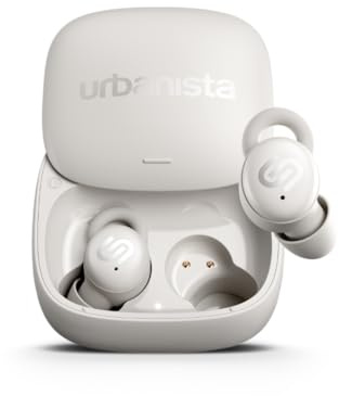 Urbanista Mini Schlafkopfhörer Sleep Earbuds, Geräuschblockierung Ohrhörer, Seitenschläfer, 27h Wiedergabe, Einstellbare Sleep-Timer, Bequemes flaches Design, Porto Bluetooth 5.4, 3 EQ-Modus, Weiß