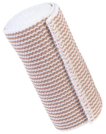 JOINPAYA Cinta Elástica Protectora Autoadhesiva para Deportes al Aire Libre, Banda de Algodón y Spandex Beige, Alta Elasticidad para Soporte y Fijación