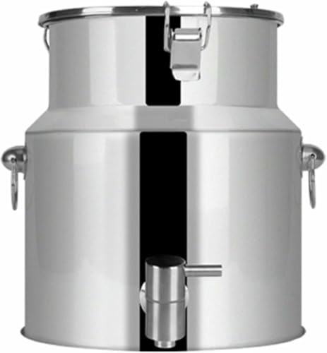 5L/9L/14L Stainless Steel Milk Can Wine Pail Bucket Tote Jug Oil Barrel Tank with Sealed Lid and Spigot Milk Churn Can