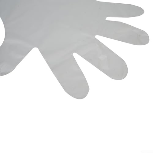 Guantes TPE de grado de laboratorio, 100 piezas de vinilo transparente, látex, adecuados para preparación de alimentos, limpieza y manualidades (XL)