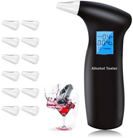 RUTIDA Breathalyzer, Alcohol Tester UK Breathalysers, Professional Digital Breathalyzer Portable Breathalyser Home Personal Professional Use