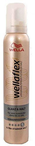 WELLA wellaflex GLANZ & HALT Schaumfestiger ultra starker Halt, 2er Pack (2 x 200ml)